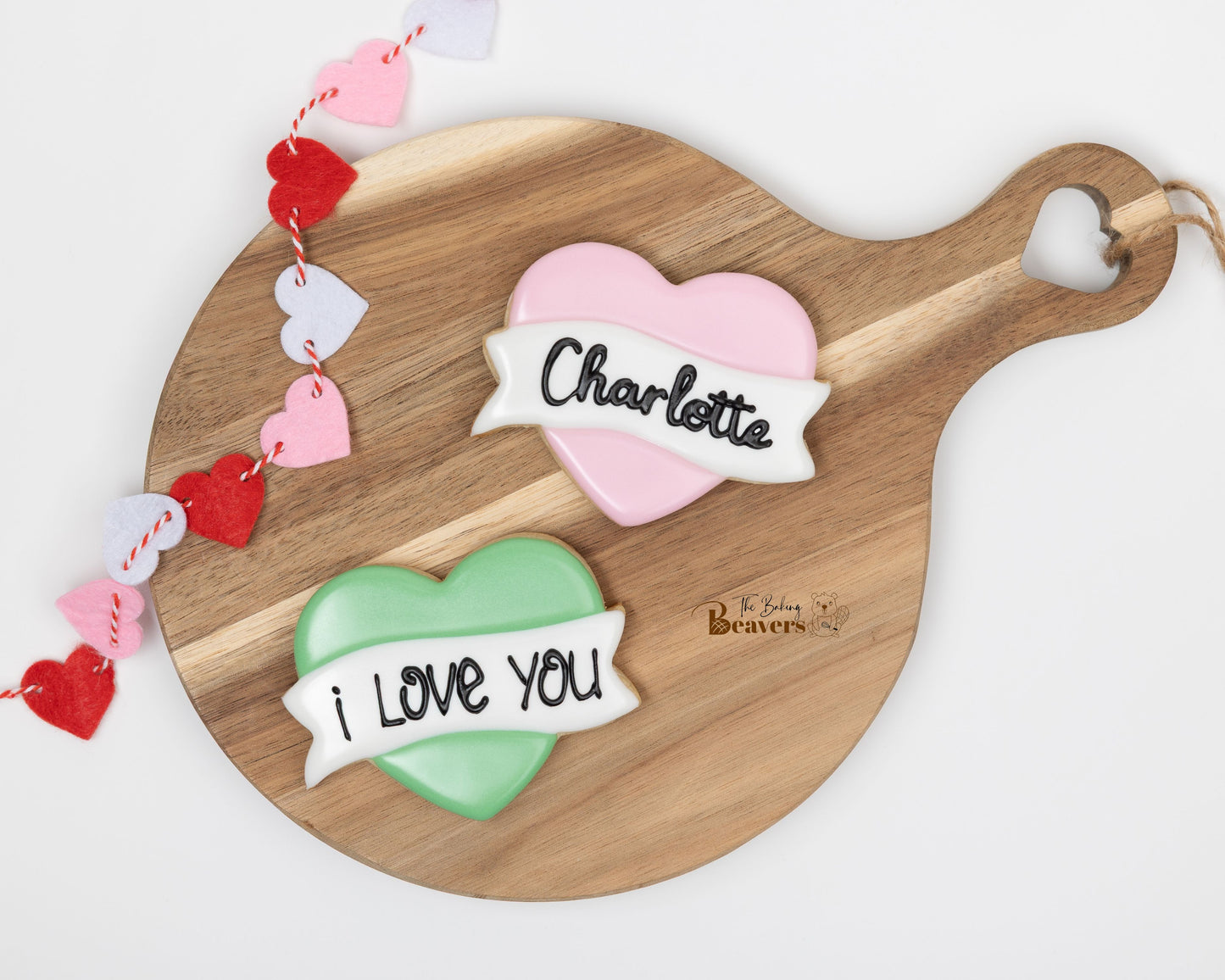 Heart with Personalization Banner Cookie Cutter