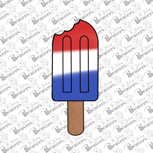 Popsicle Missing a Bite Cookie Cutter (recommend sizing up)