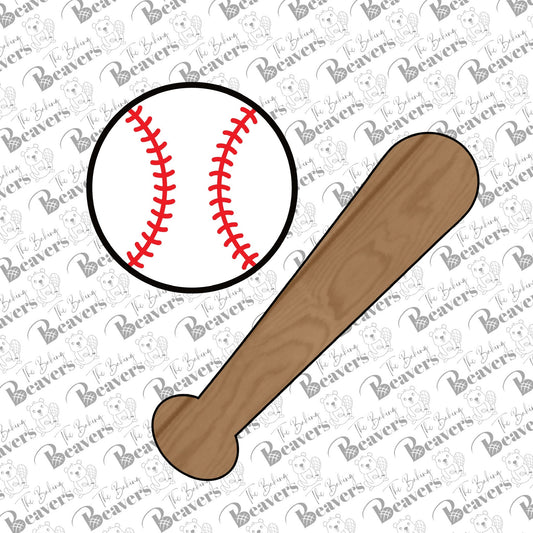 Baseball & Bat Cookie Cutter Set