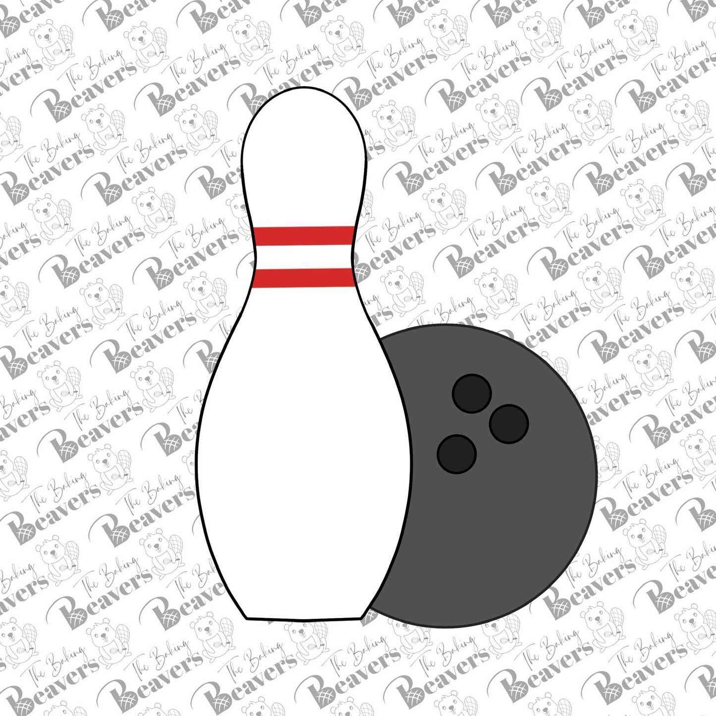 Bowling Pin with Ball Cookie Cutter