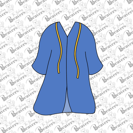 Graduation Gown Cookie Cutter #1 (arms connected)