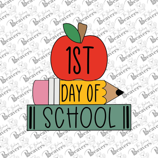 Back to School Plaque Cookie Cutter | Apple Pencil and Book Cookie Cutter