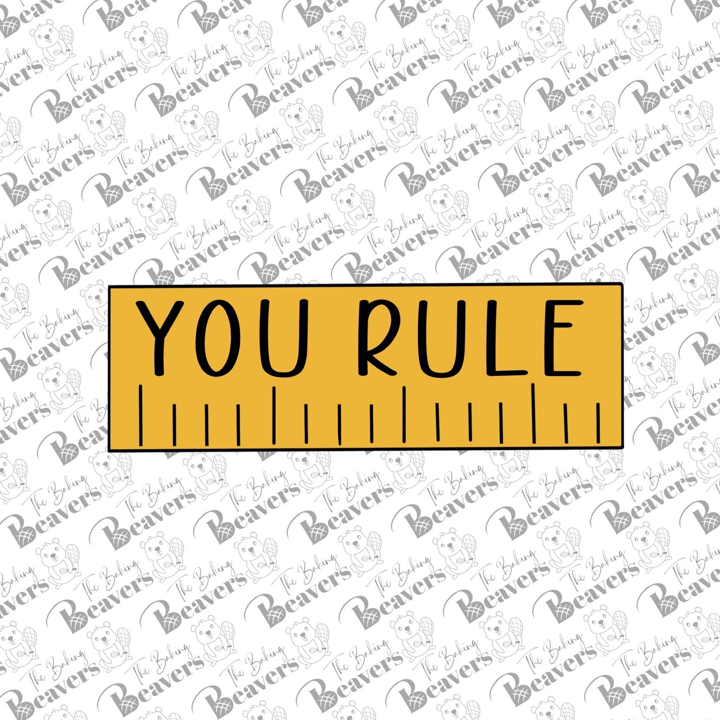 Ruler Cookie Cutter (recommend sizing up)
