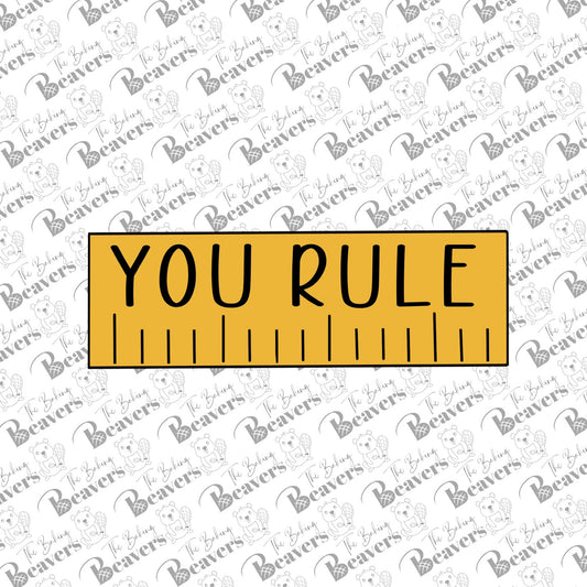 Ruler Cookie Cutter (recommend sizing up)