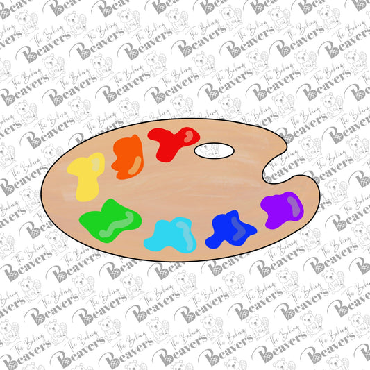 Paint Palette Cookie Cutter (recommend sizing up)