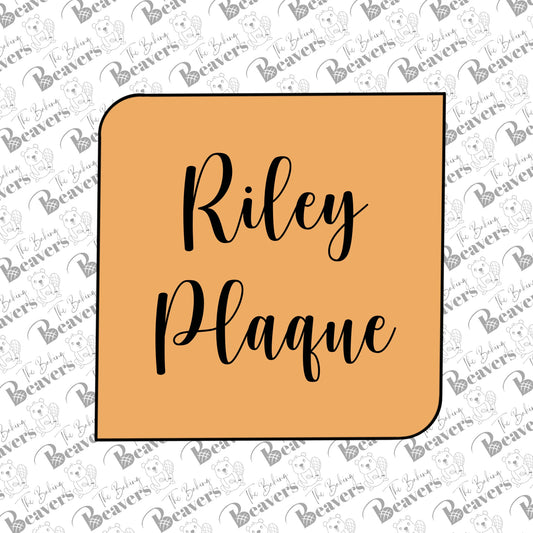 Riley Plaque Cookie Cutter