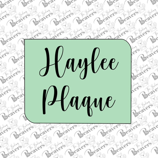 Haylee Plaque Cookie Cutter