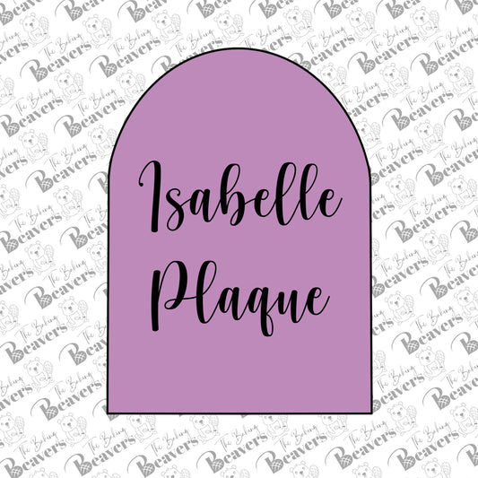 Isabelle ARCH Plaque Cookie Cutter
