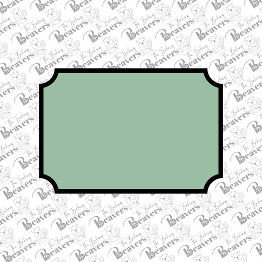 Tapered Corner Rectangle Plaque Cookie Cutter