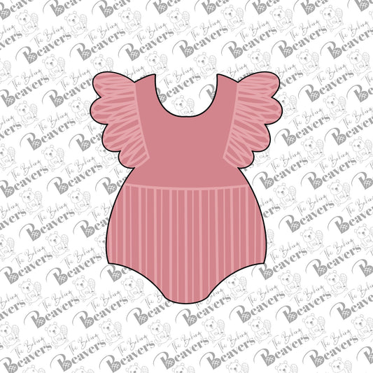 Ruffled Baby Romper Cookie Cutter