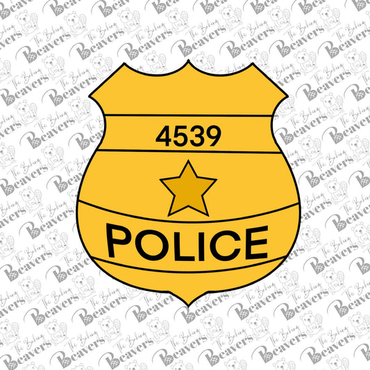 Badge Cookie Cutter | Police Badge cookie cutter
