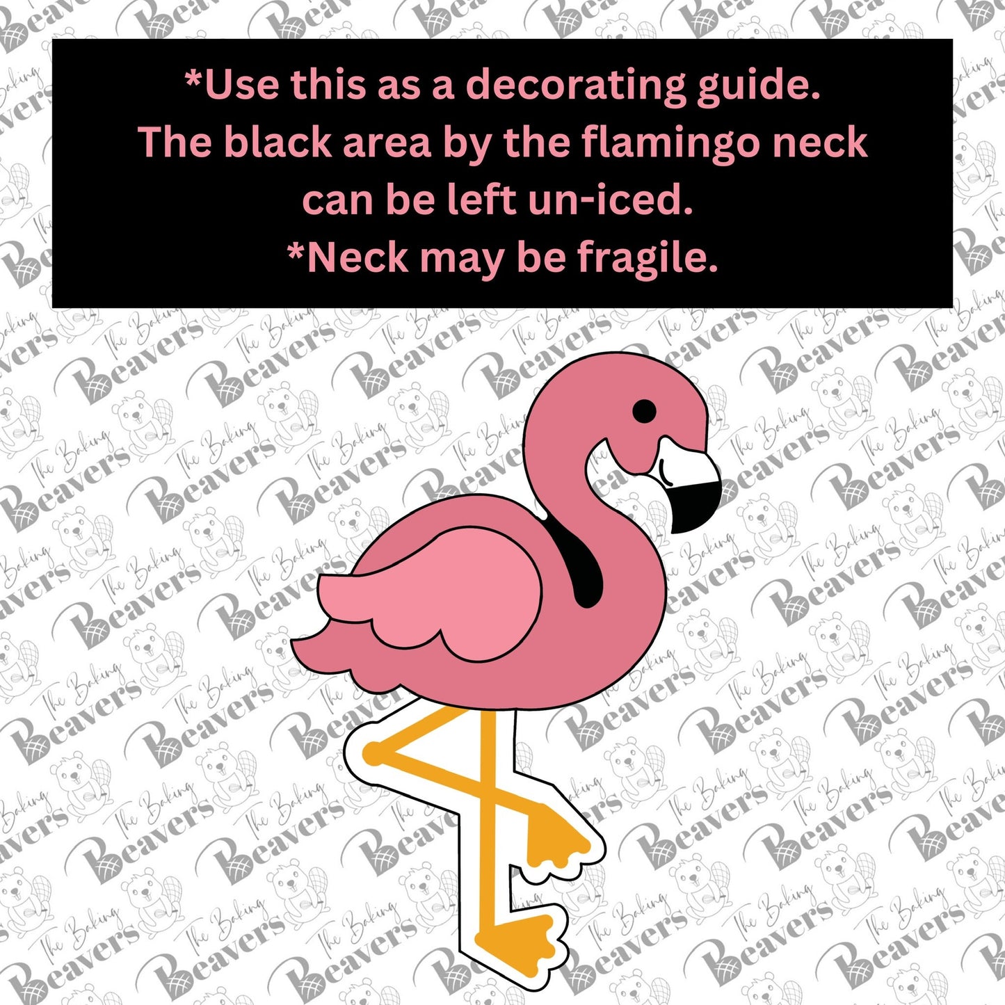 Flamingo Cookie Cutter (recommend sizing up)