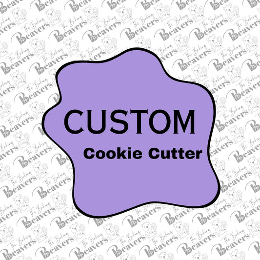 Custom Cookie Cutter with or without bridge work.  (No embossers/stamps/imprints)