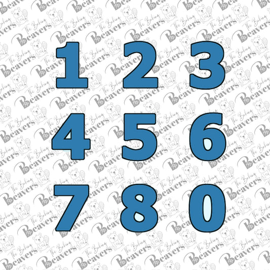 Numbers FULL SET Cookie Cutters - 9 Total