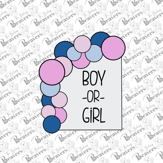 Balloon Arch Plaque Cookie Cutter