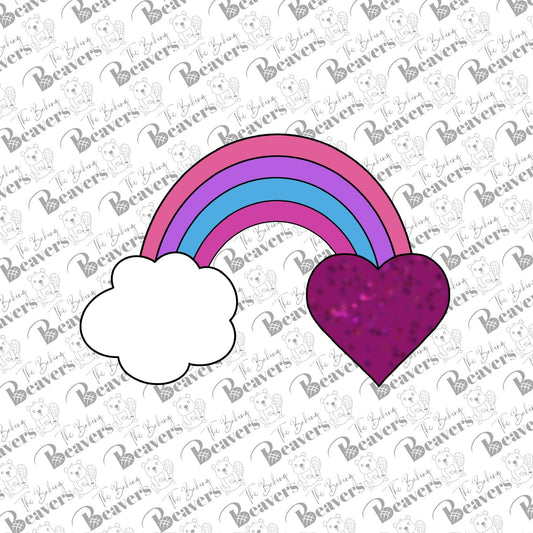Rainbow with Heart Cookie Cutter