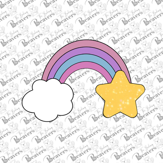Rainbow with Star Cookie Cutter