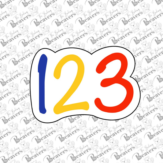 123 Plaque Cookie Cutter