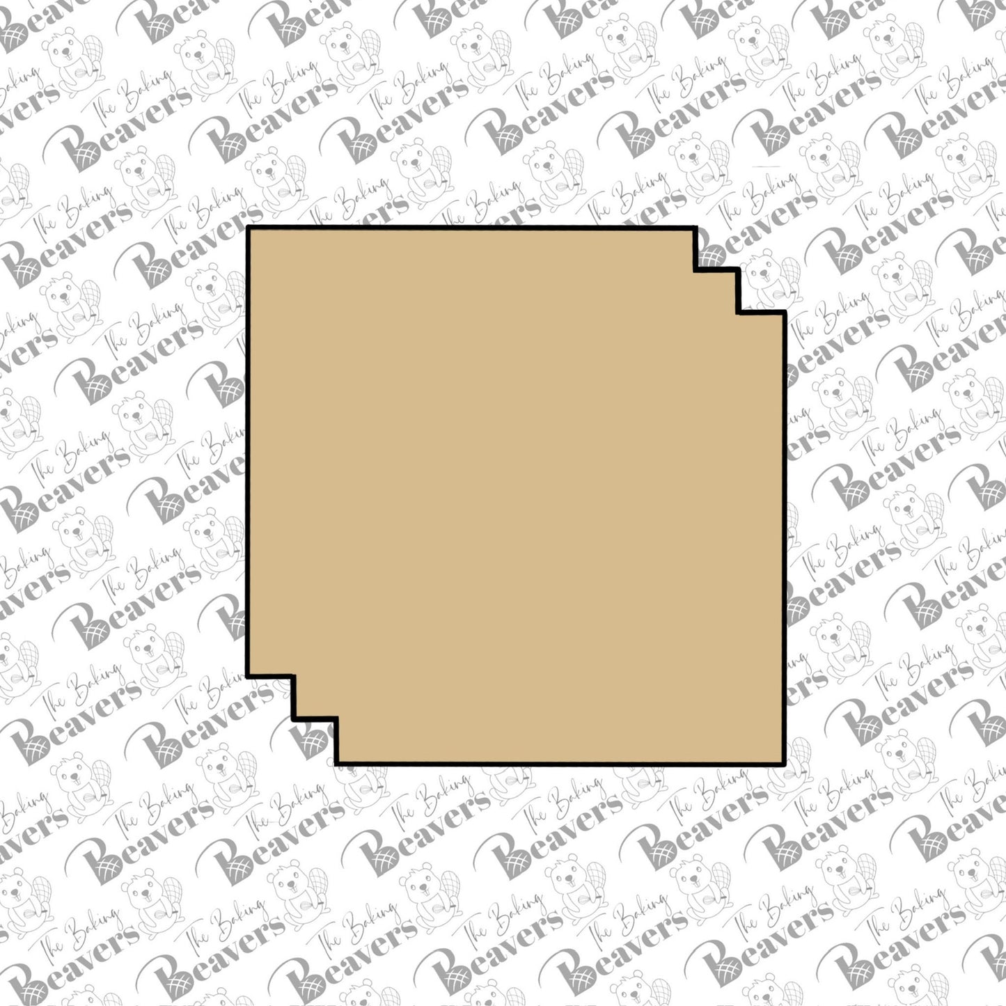 Square 2 Cut Corner Plaque Cookie Cutter