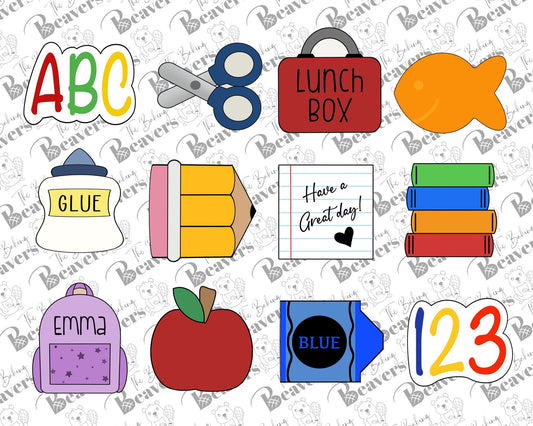 Back to School Dozen Cookie Cutter Set