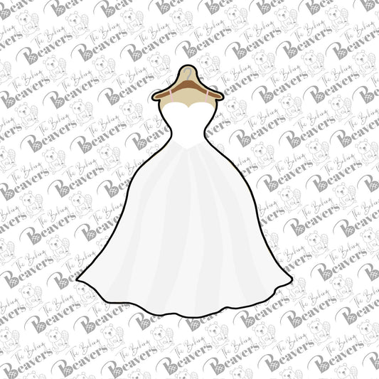 Wedding Dress on Hanger Cookie Cutter