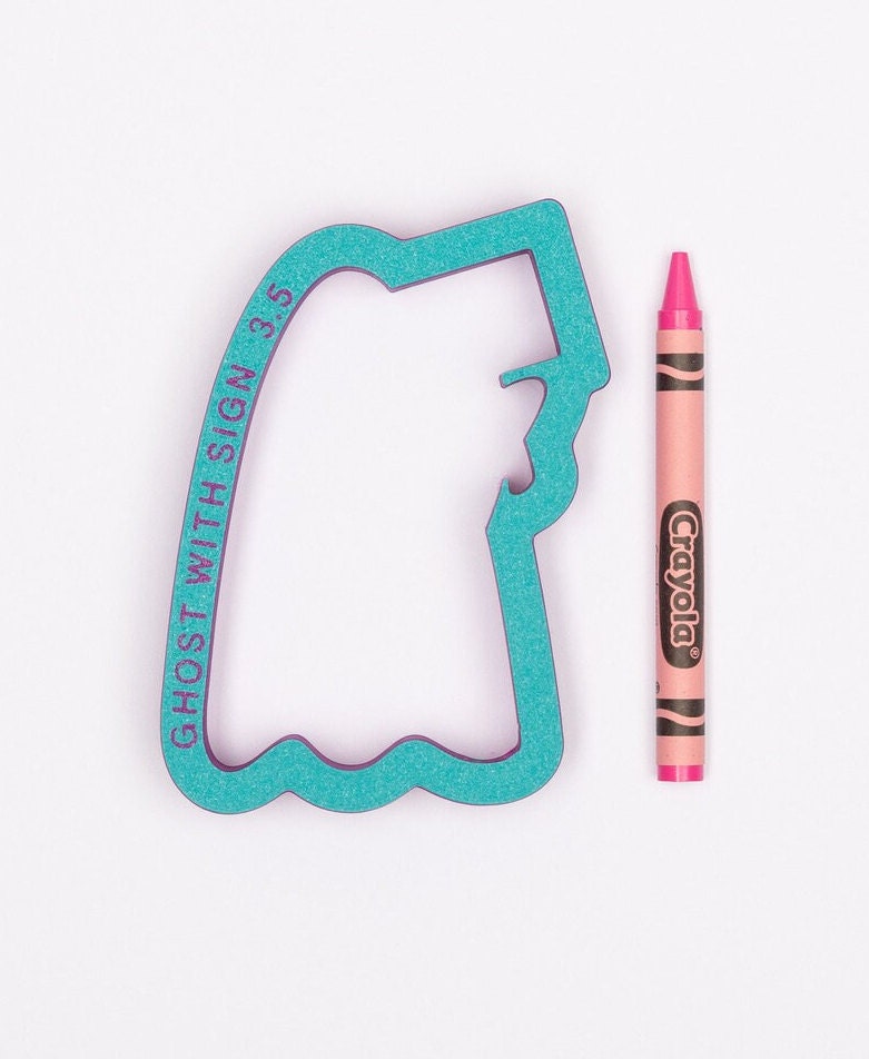Ghost with Sign Cookie Cutter