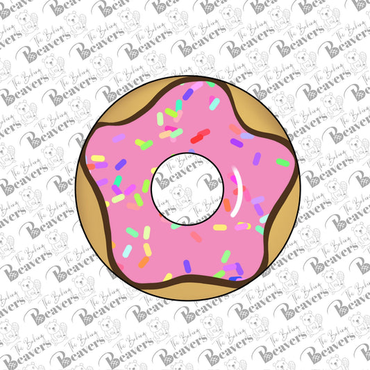 Donut Cookie Cutter (Center Hole Bridged to Cut Out)