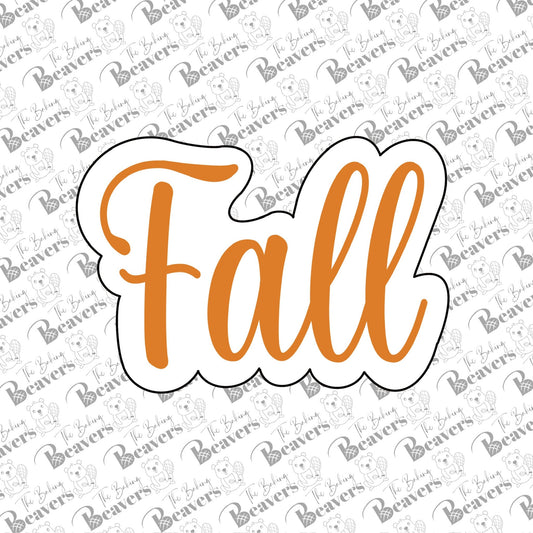 Fall Text Cookie Cutter (With or Without Stencil)