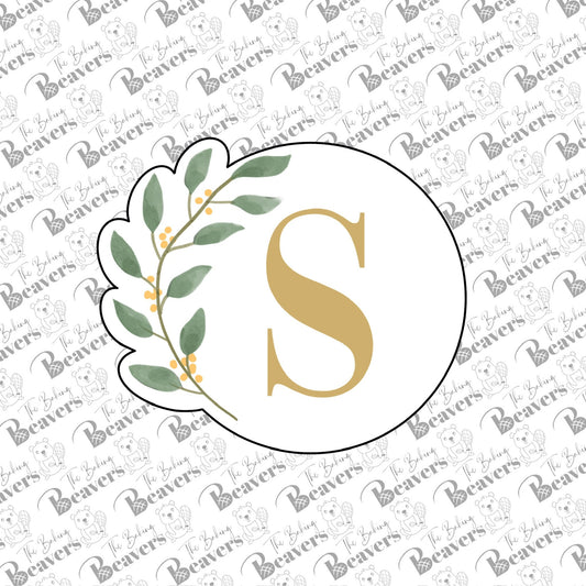 Circle with Greenery Plaque Cookie Cutter