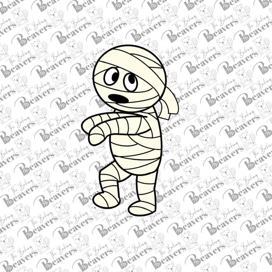 Mummy Cookie Cutter (recommend sizing up)