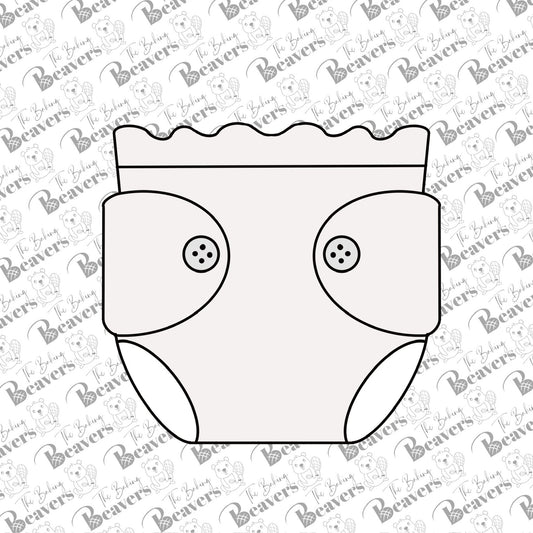 Diaper Cookie Cutter (recommend sizing down)