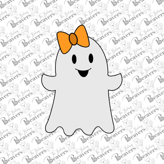 Ghost with Bow Cookie Cutter