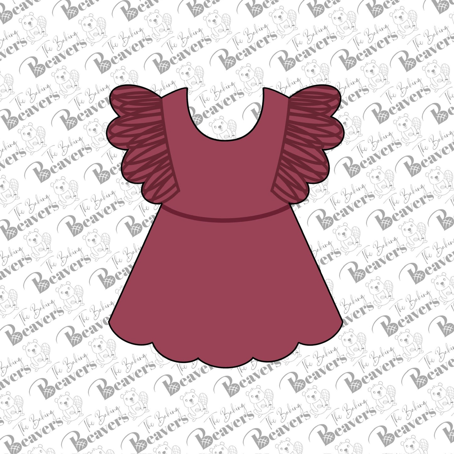 Ruffled Dress Cookie Cutter