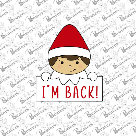 Elf Personalization Plaque Cookie Cutter