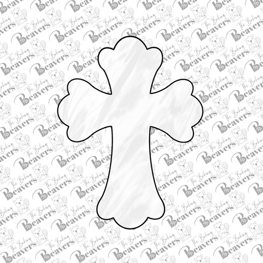 Fancy Cross Cookie Cutter (recommend sizing up)