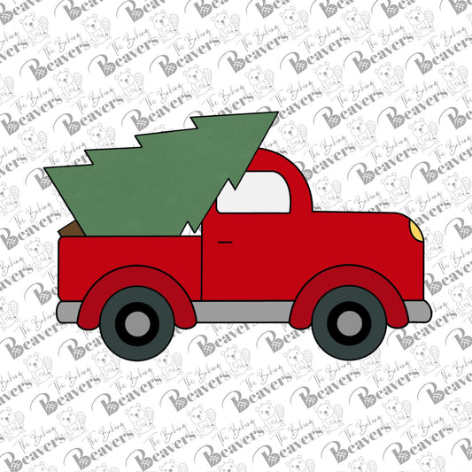 Christmas Truck Cookie Cutter (recommend sizing up)