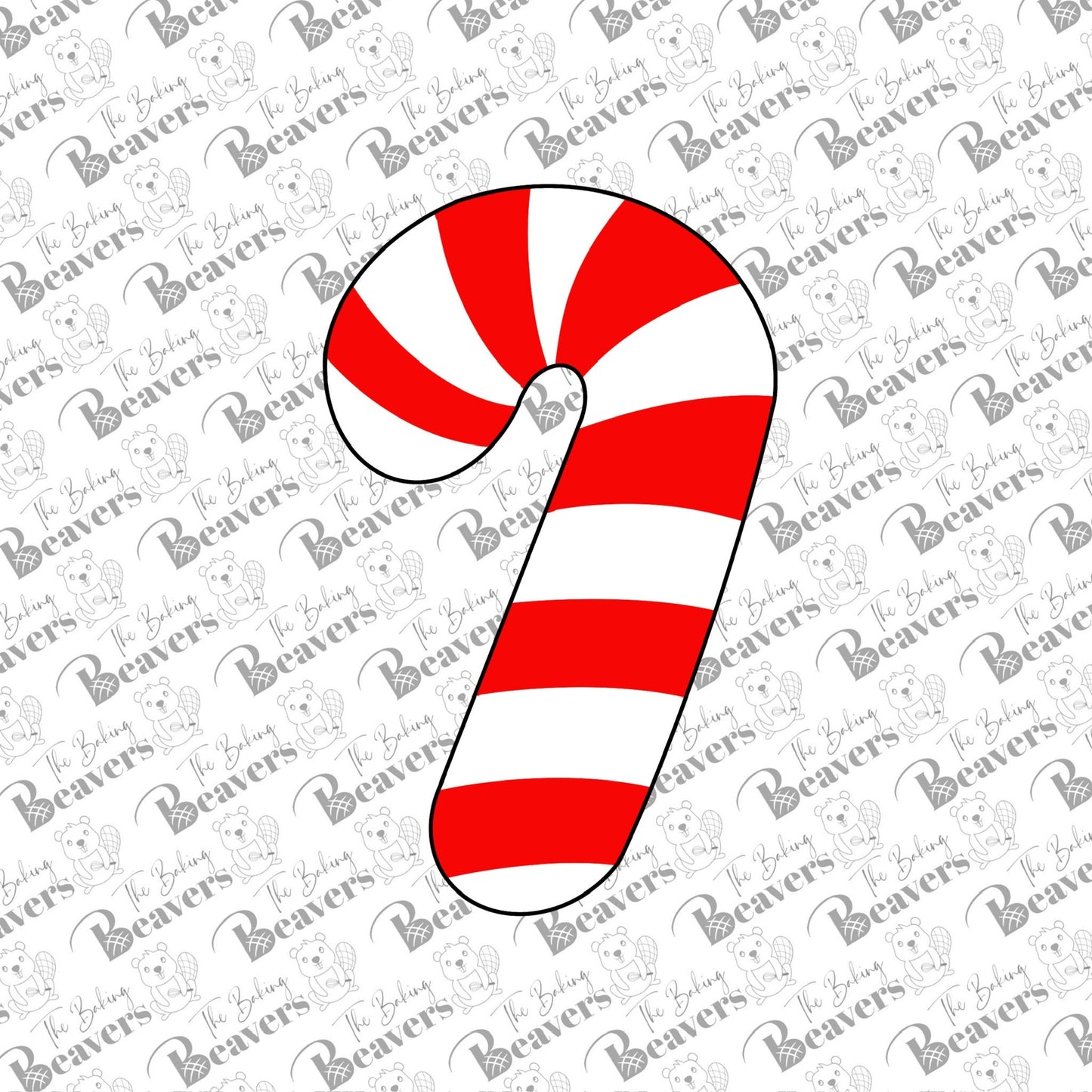 Candy Cane Cookie Cutter (recommend sizing up)