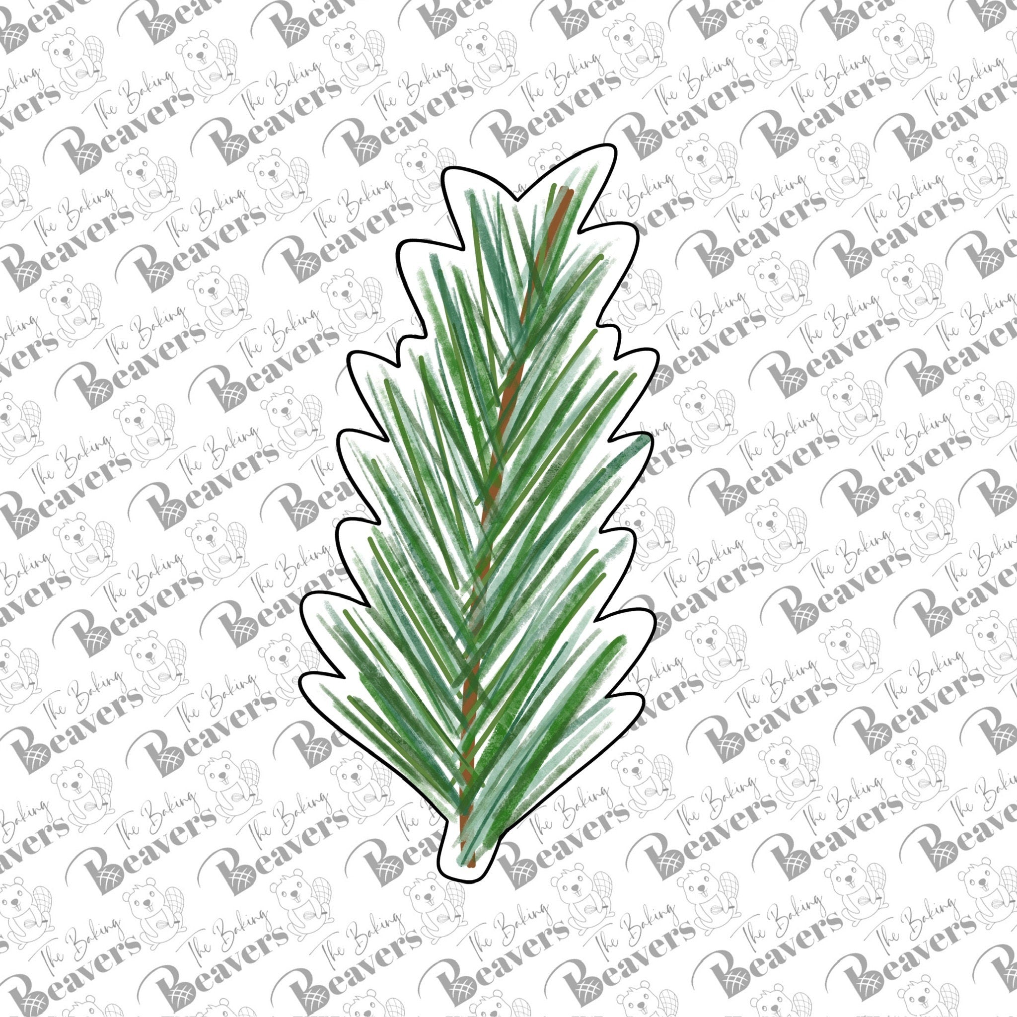 Thin Pine Bough Cookie Cutter (recommend sizing up) – The Baking Beavers