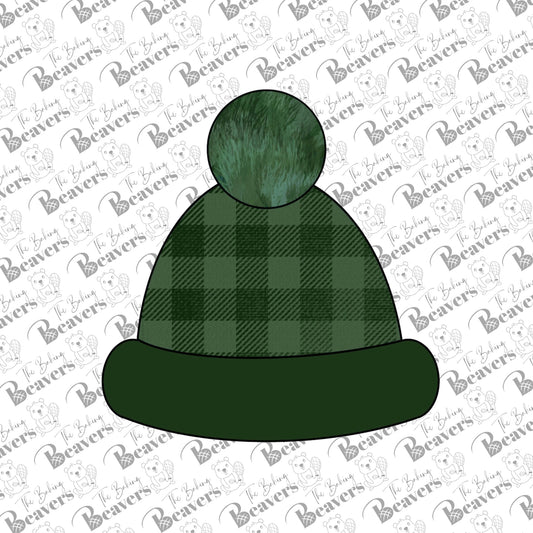 Winter Hat with Rounded Pom Cookie Cutter