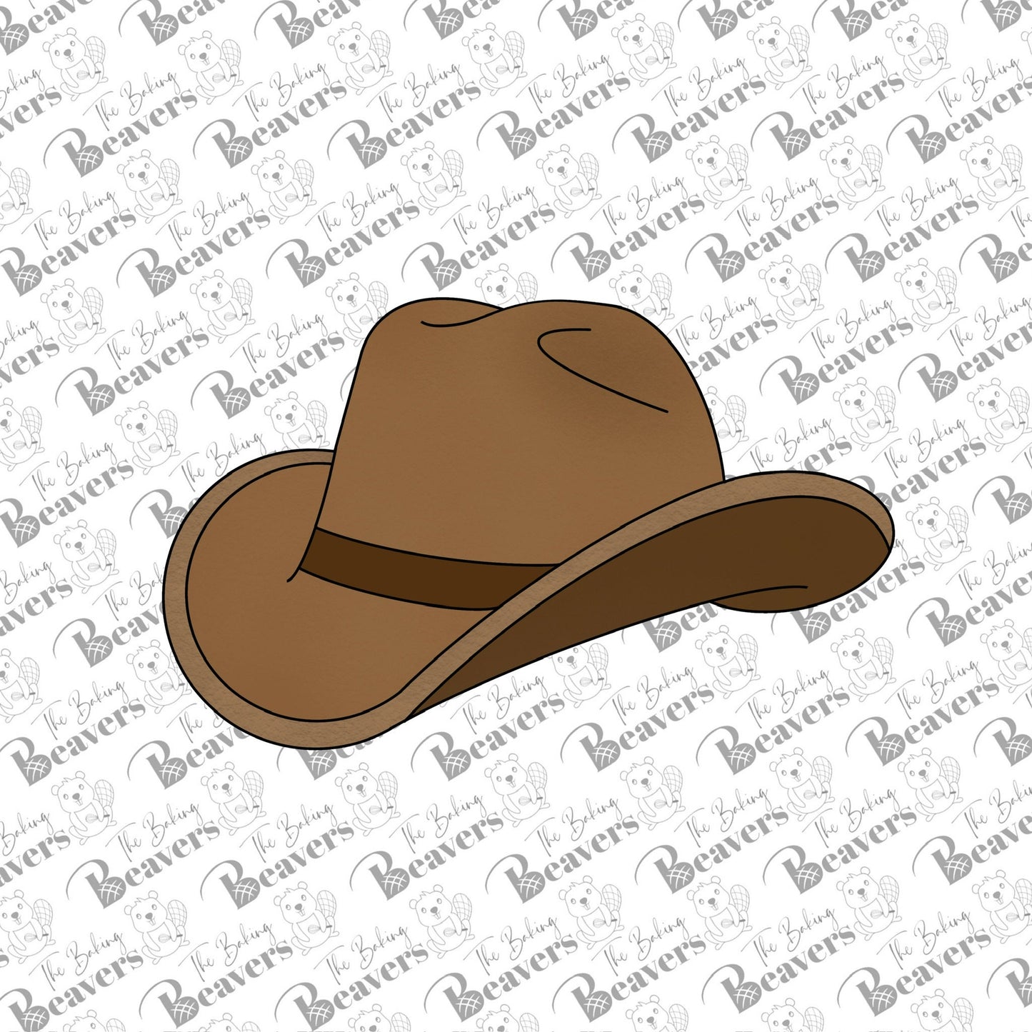 Cowboy Hat (side view) Cookie Cutter (recommend sizing up)