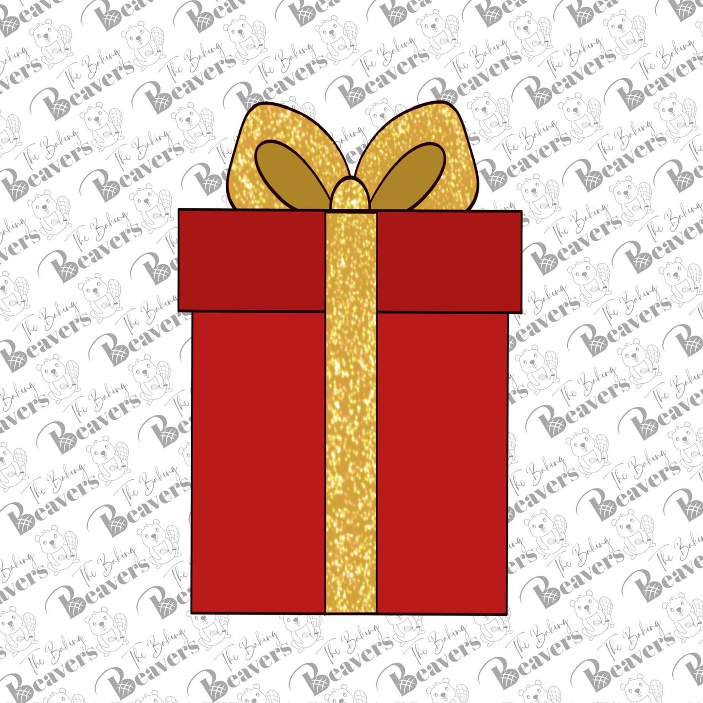 Tall Present Cookie Cutter | Christmas Present cookie cutter