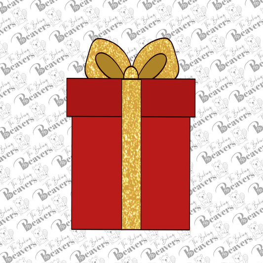 Tall Present Cookie Cutter | Christmas Present cookie cutter