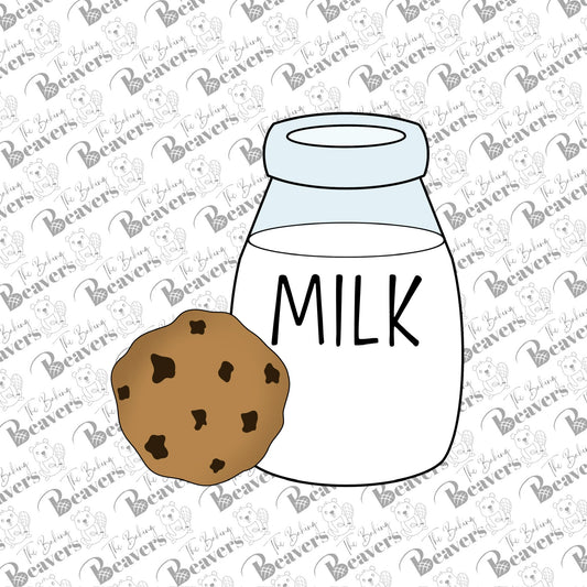 Cookies and Milk Cookie Cutter