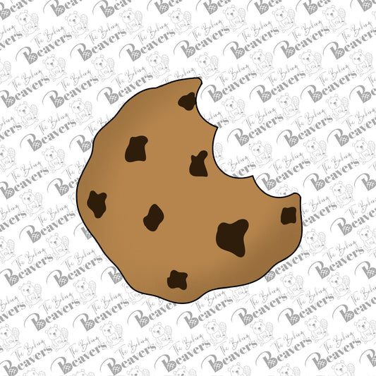 Chocolate Chip Cookie with bite Cookie Cutter