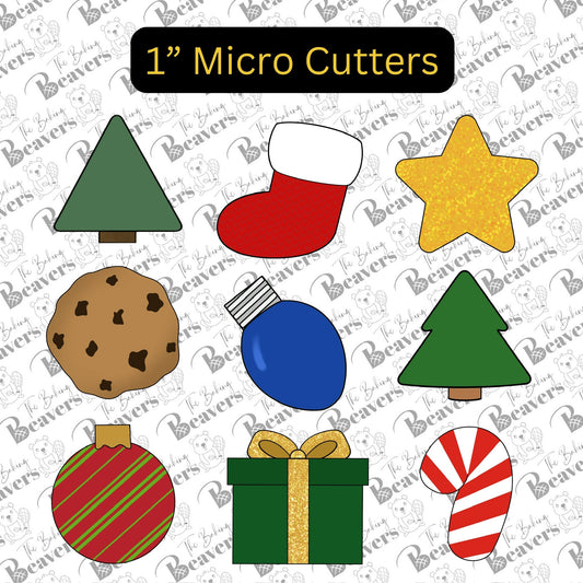 Micro (1") Christmas Cookie Cutters (Set of 9 or Individually)