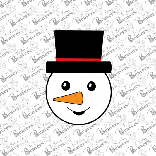 Snowman Face with Top Hat Cookie Cutter