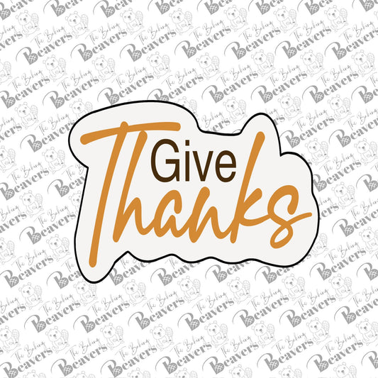 Give Thanks Plaque Cookie Cutter