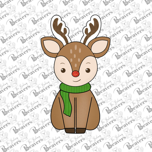 Reindeer (sitting- front view) Cookie Cutter