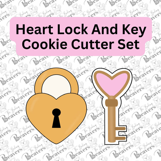 Heart Lock & Key (Set of 2) Cookie Cutter