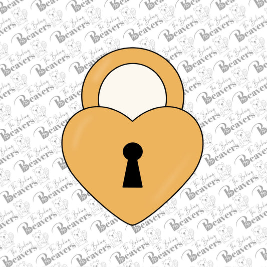 Locked Heart Cookie Cutter